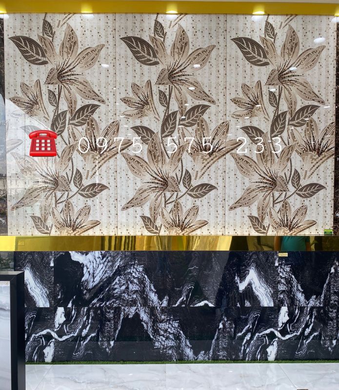 Gạch ốp lát 120x240 bông hoa đẹp bóng kiếng ấn độ gạch hoa văn trang trí đẹp