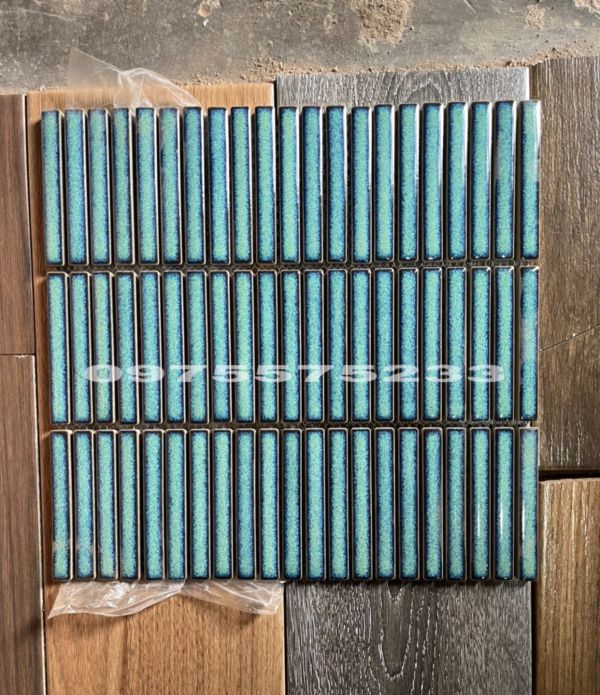 Gạch mosaic thanh đũa que màu xanh biển