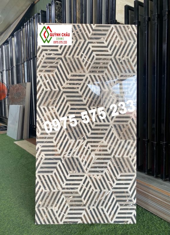 Gạch trang trí đẹp 600x1200 phòng khách sang trọng