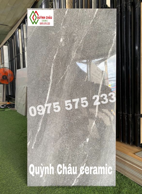 Gạch lát nền 60x120 giả đá bóng kiếng xám vân đẹp mới nhất