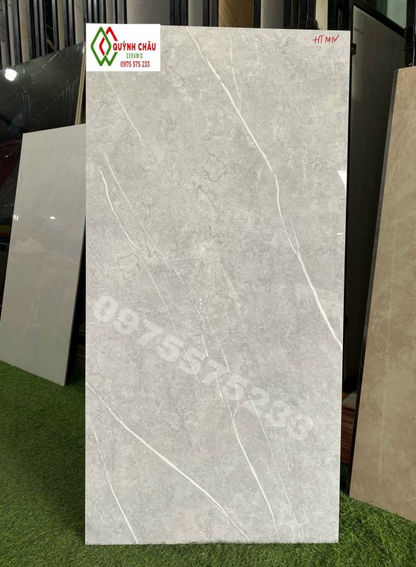 Gạch lát nền 60x120 xám vân bóng kiếng giá tốt