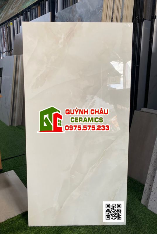 Gạch ấn độ 60x120 đá bóng Glossy Onyx Mellow Bianco