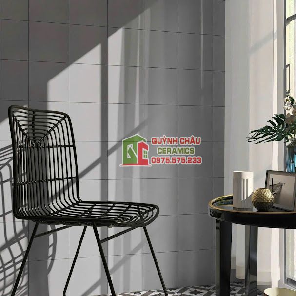 Gạch bông mờ xám màu đơn sắc 20x20 cm