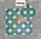 Gạch bông 30x30 hoa xanh nhuỵ hoa xám trắng