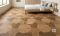 Gạch 60x120 lát phòng khách hoa văn lá sen màu gỗ