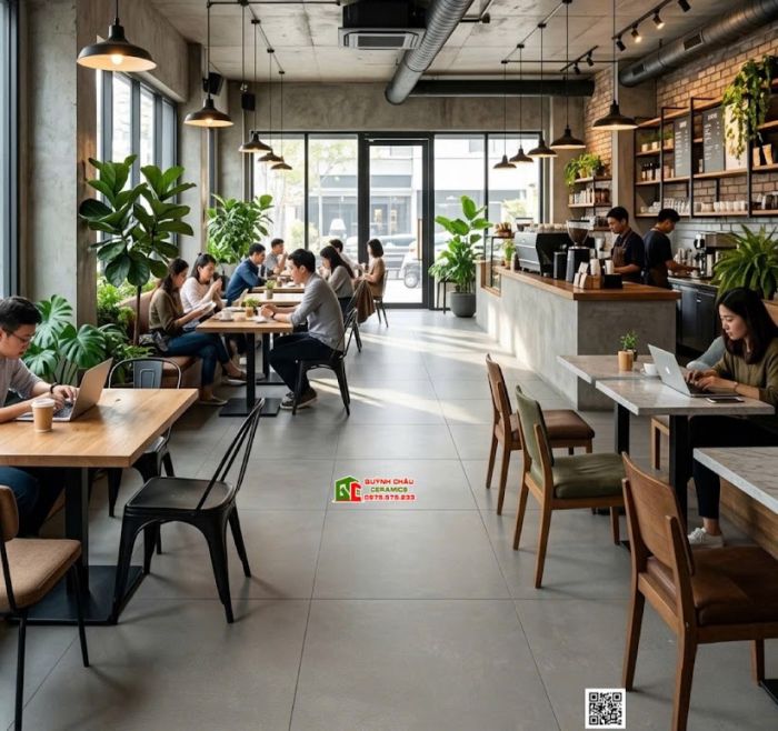 Gạch lát nền Viglacera 80x80 đá mờ vân cào xước xám xi măng