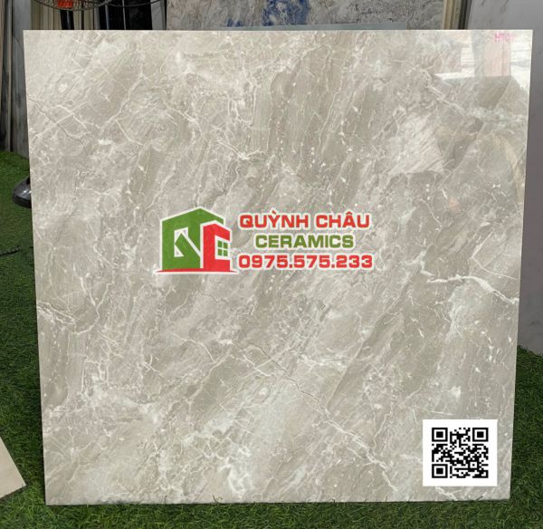 Gạch lát nền thạch bàn 60x60 xám vân bóng kiếng 4806