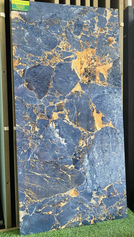 Gạch bóng kiếng 60x120 vân xanh vàng ấn độ đẹp quận 7