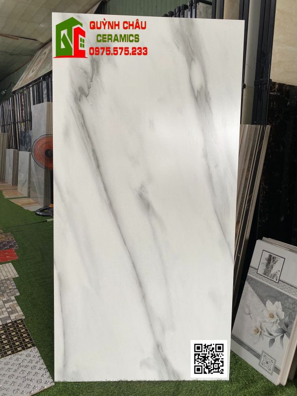 Gạch 80x160 trắng mờ vân xám ngẫu nhiên đẹp giá tốt 4430