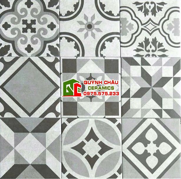 Gạch bông 20x20 mix trộn hoa văn