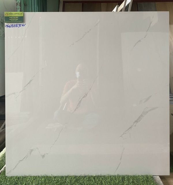 Gạch lát nền 80x80 trúc thôn bóng kính trắng vân đẹp 3893