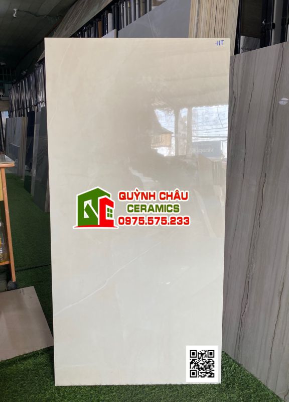 Gạch ốp lát 60x120 ấn độ màu kem cổ điển vân đá amani cream bề mặt bóng