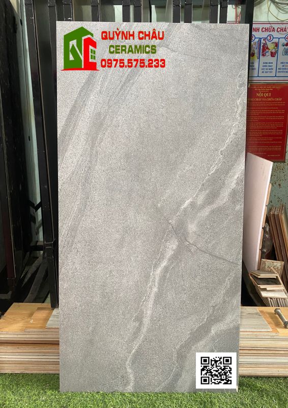Gạch cmc 60x120 đá mờ xám vân ngẫu nhiên ốp lát đẹp