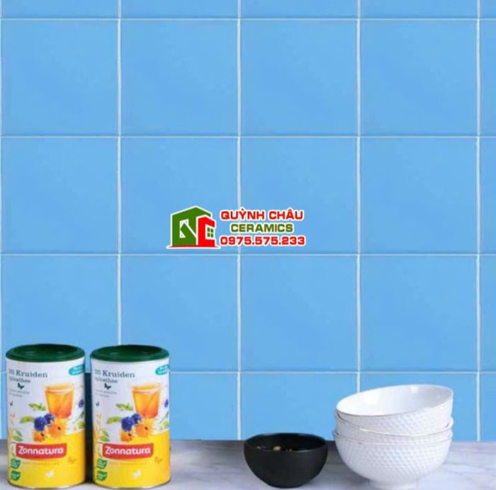 Gạch thẻ 10x10 xanh bóng phẳng giá rẻ