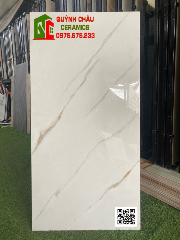 Gạch ốp lát 60x120 cmc cao cấp trắng vân siêu bóng giá rẻ Gạch ốp lát 60x120 cmc cao cấp trắng vân siêu bóng giá rẻ