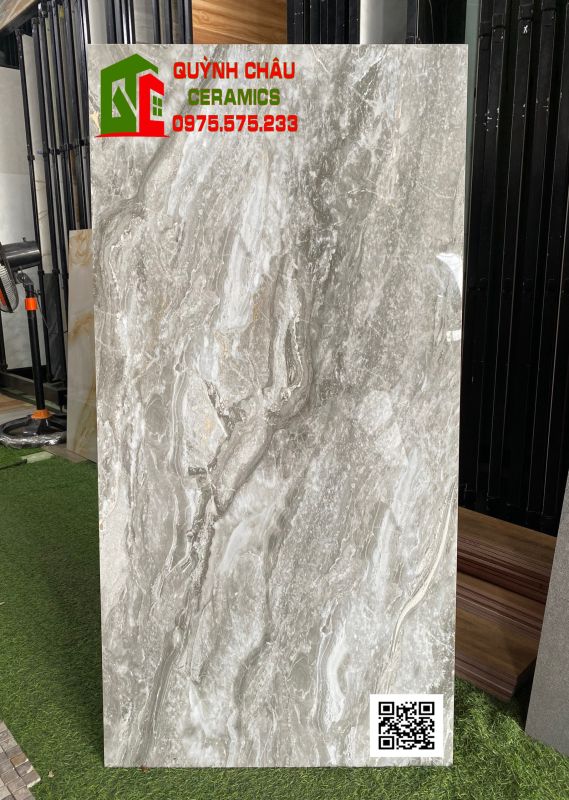 Gạch ốp lát 60x120 cmc đá vân xám siêu bóng giá tốt
