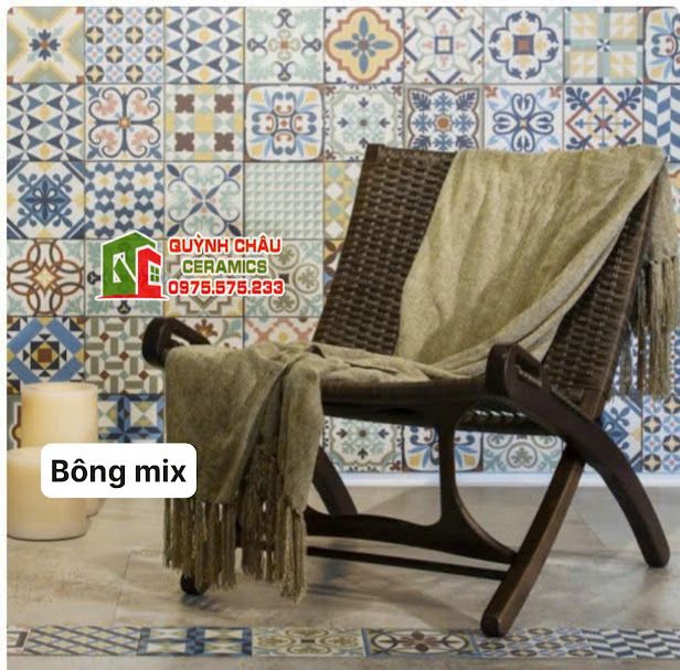 Gạch bông họa tiết phối trộn 20x20 cm
