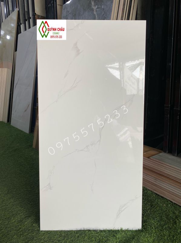Gạch trung quốc 40x80 ốp tường vân trắng mây nhỏ
