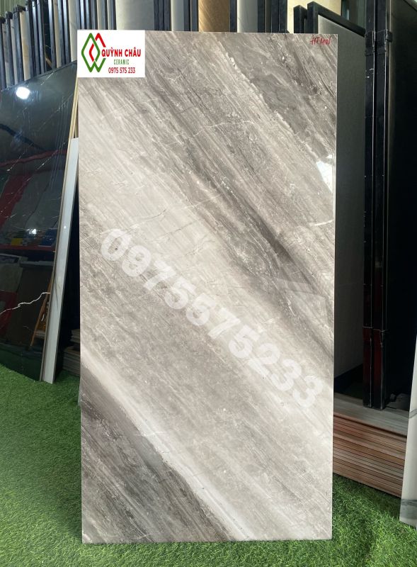 Gạch 60x120 vân đá tối màu bóng kiếng