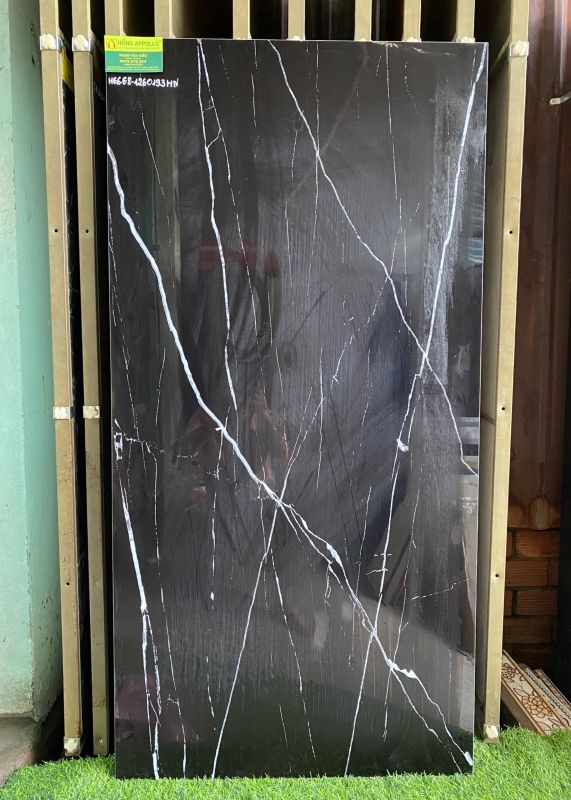 Gạch đồng chất 60x120 đen vân trắng bóng kiếng cao cấp