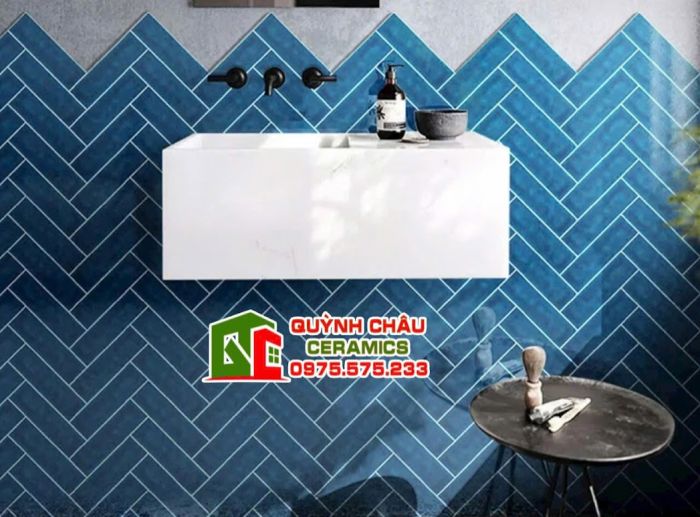 Mẫu gạch thẻ 6x20 men bóng dạn ốp tường trang trí