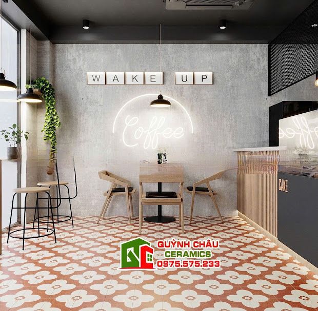 Gạch bông hoa mai màu đỏ 20x20 cm