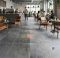 Gạch 40x40 mờ loang màu hiệu ứng xi măng xám đen