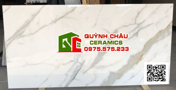 Gạch nhập khẩu ấn độ 120x240 trắng vân đá siêu dày bóng kiếng