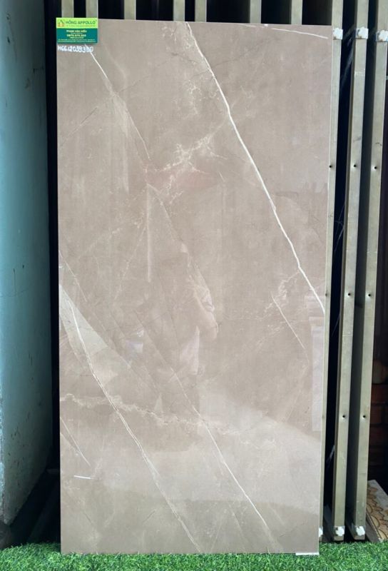 Gạch ấn độ 60x120 nâu xám bóng kiếng