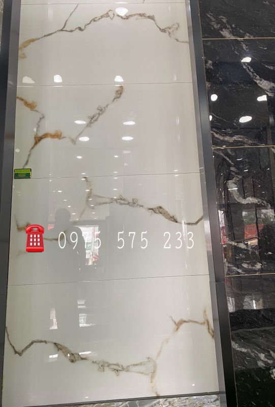 Gạch bóng kiếng ốp lát nền 60x120 trắng vân tại đồng tháp