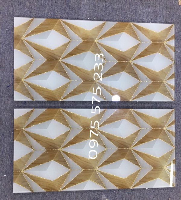 Tổng kho gạch điểm trang trí 30x60 khắc kim tuyến nhũ vàng siêu bóng