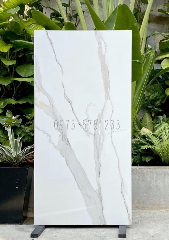 Gạch 60x120 ấn độ màu trắng khói vân xám lớn