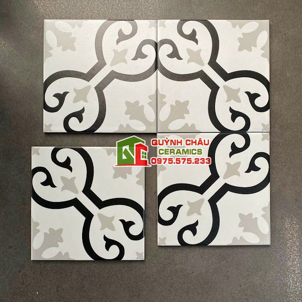  Gạch bông lát nền 20x20 hoa văn phong cách 
