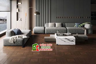 Gạch giả gỗ 60x60 nâu socola vân sọc