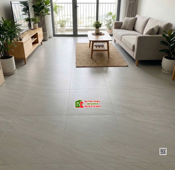 Gạch Viglacera 80x80 bề mặt mờ xám nhạt vân đá