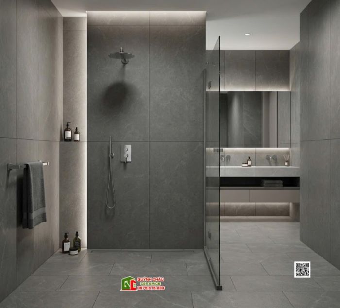 Gạch 60x120 kis granite đá mờ xám đậm
