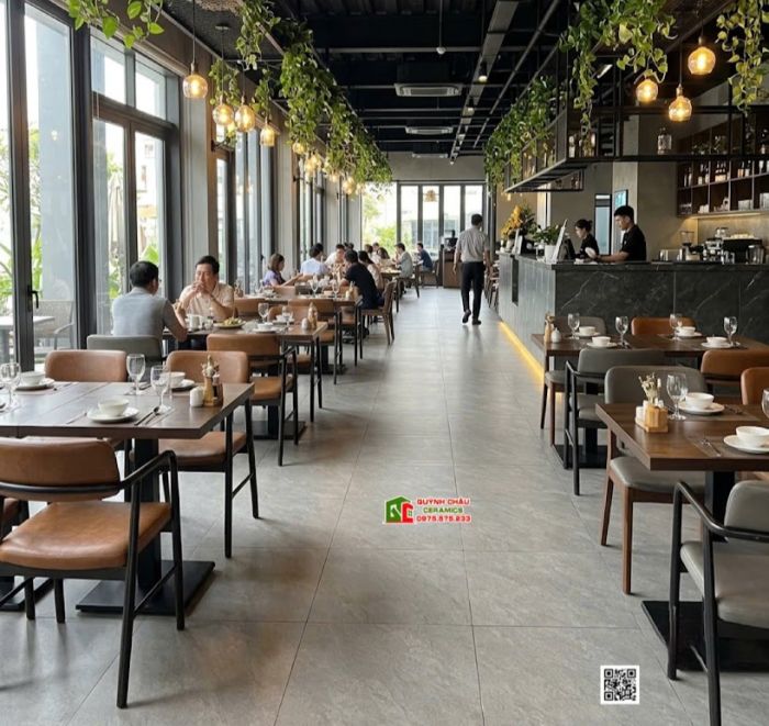 Gạch lát nền Viglacera 80x80 xám mờ vân đá tự nhiên