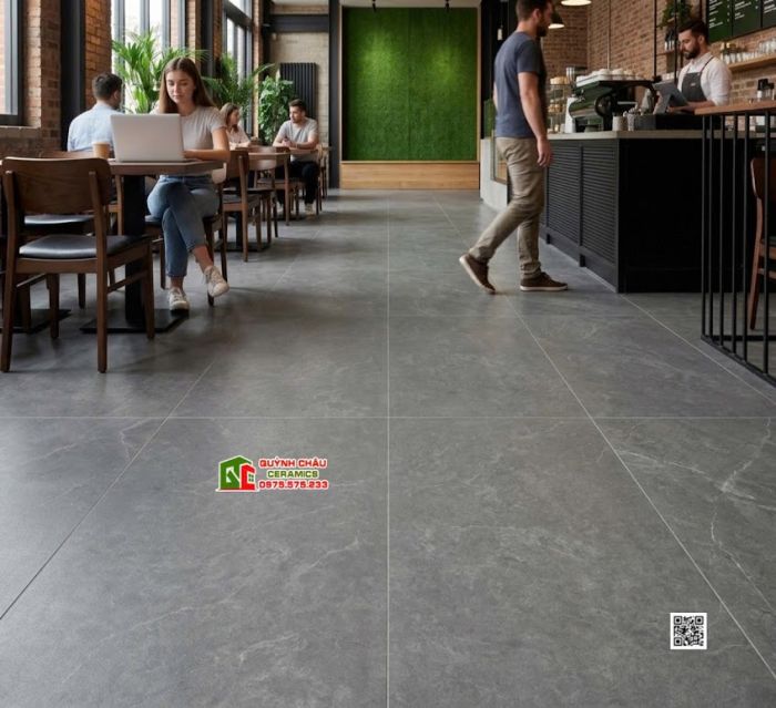 Gạch 60x120 kis granite đá mờ xám đậm