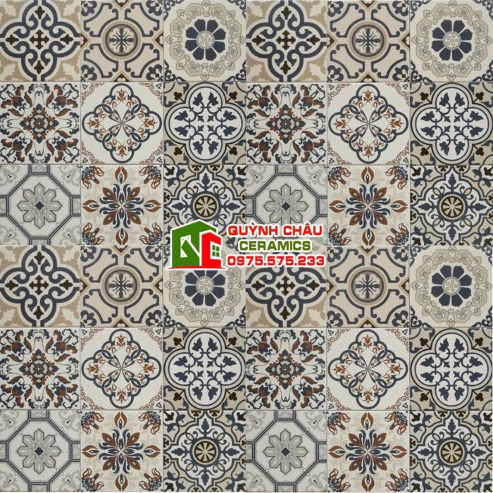 Gạch bông 20x20 mix hoa văn lộn xộn