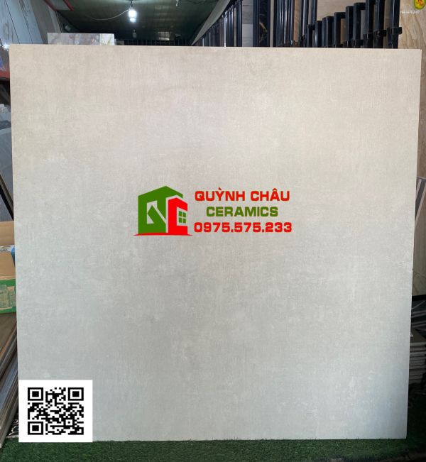 Gạch ấn độ 120x120 đá mờ xi măng trắng xám màu bê tông