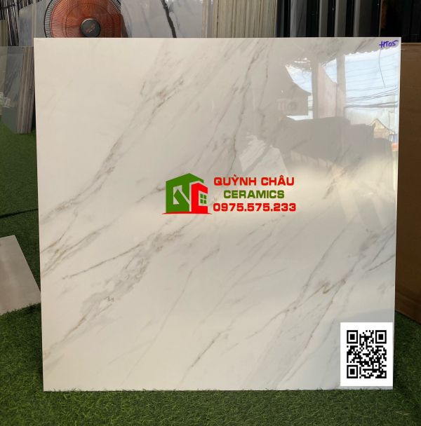 Gạch lát nền 80x80 thạch bàn đá trắng vân xám đẹp bóng kiếng 4920