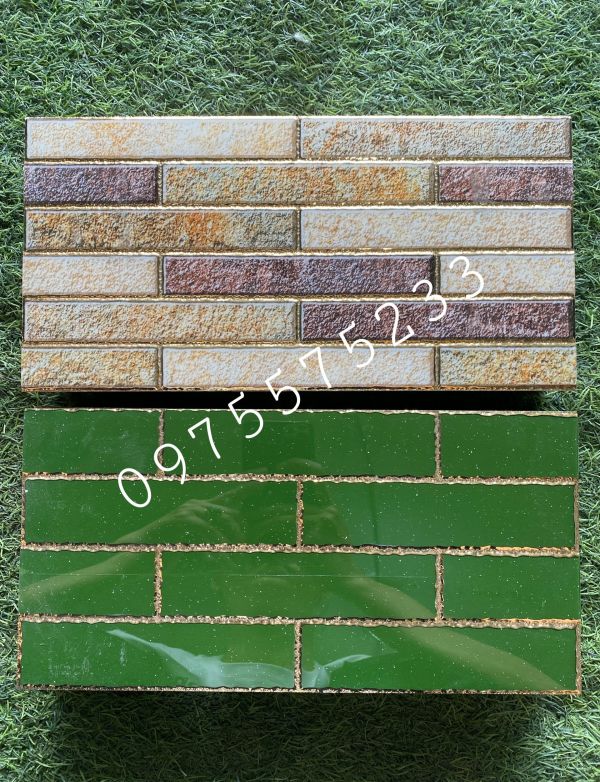 Gạch 15x30 khắc kim xanh ngọc nhũ vàng đẹp cao cấp