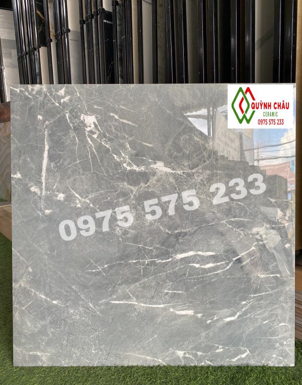 Gạch ấn độ 800x800 xám vân trắng siêu bóng mẫu mới cao cấp giá rẻ 4033