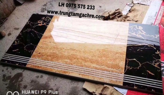 Gạch nhũ vàng cầu thang cao cấp 47x100