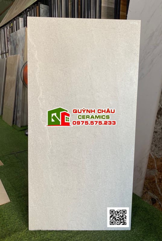 Gạch ốp lát 60x120 màu xám trắng bề mặt mờ đơn giản đẹp mắt