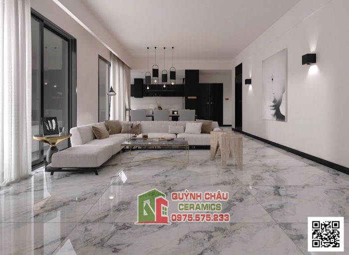 Gạch tasa 80x160 vân đá xám bạc đen vàng sang trọng