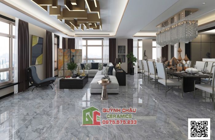 Gạch tasa 80x160 xám xanh vân đá bóng kiếng