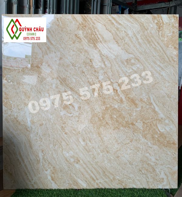 Gạch lát nền 1000x1000 vân vàng bóng kiếng cao cấp