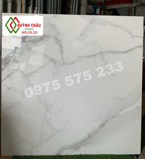 Gạch lát nền 1 mét x 1 mét catalan vân trắng mây