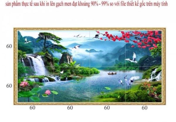Tranh gạch  giá rẻ phong cảnh 240x120
